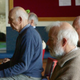 Veterans meditate in Ahimsa’s class.